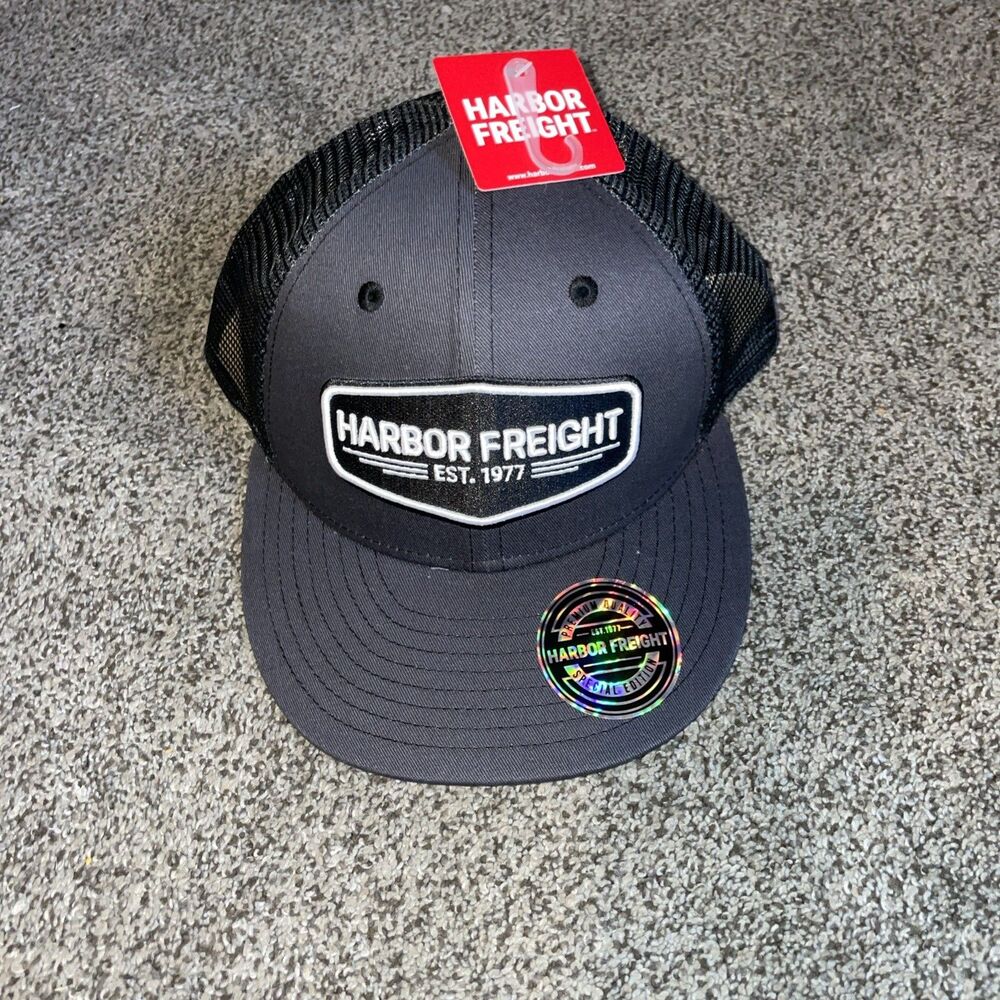 Harbor Freight Special Edition Trucker Hat Snapback NWT Gray Black